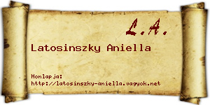 Latosinszky Aniella névjegykártya